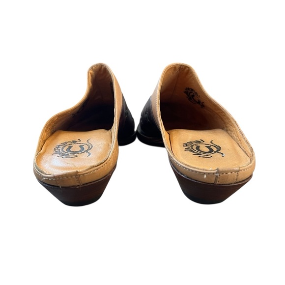 Charlie 1 Horse by Lucchese Leather Western Mules Size 7.5  Star Inlay, Two-Tone - Picture 8 of 11